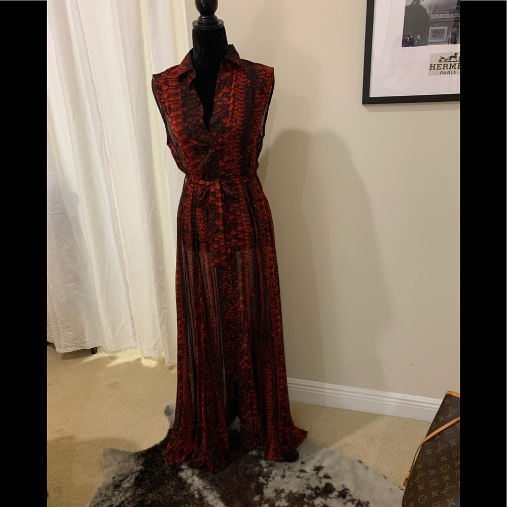 NWT Best Seller!! Silk Chiffon Coverup Snake Print